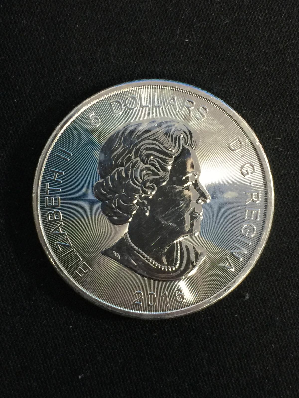 RARE 2016 Canadian $5 Cougar 1 Ounce .9999 Fine Silver Bullion Coin