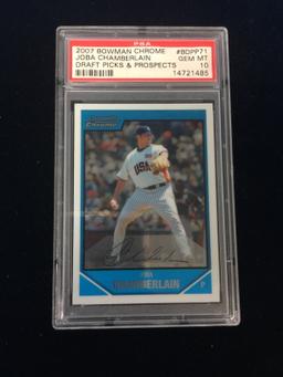 PSA Graded 2007 Bowman Chrome Draft Joba Chamberlain Rookie Yankees - Gem Mint 10