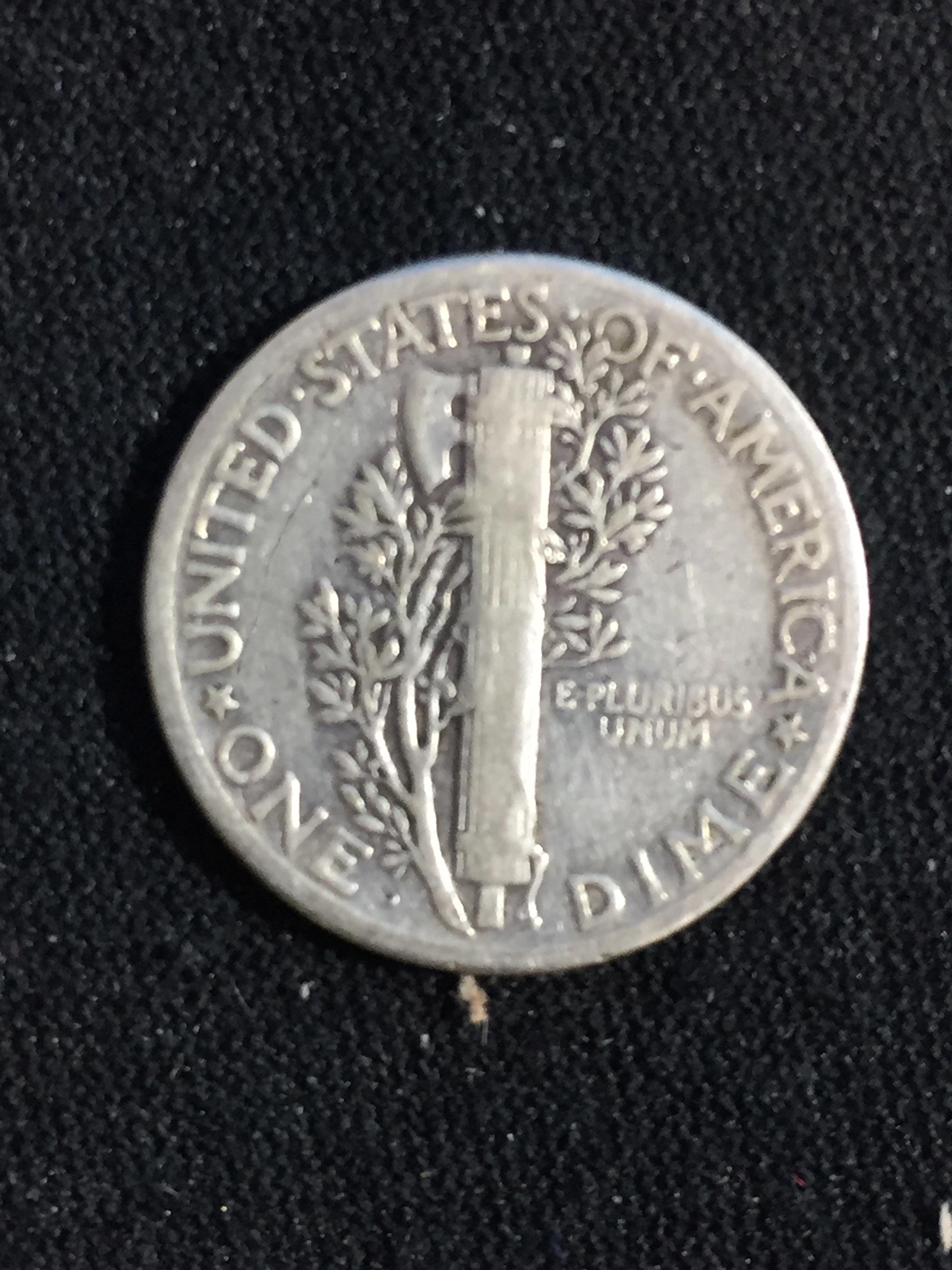 1943 United States Mercury Dime - 90% Silver Coin