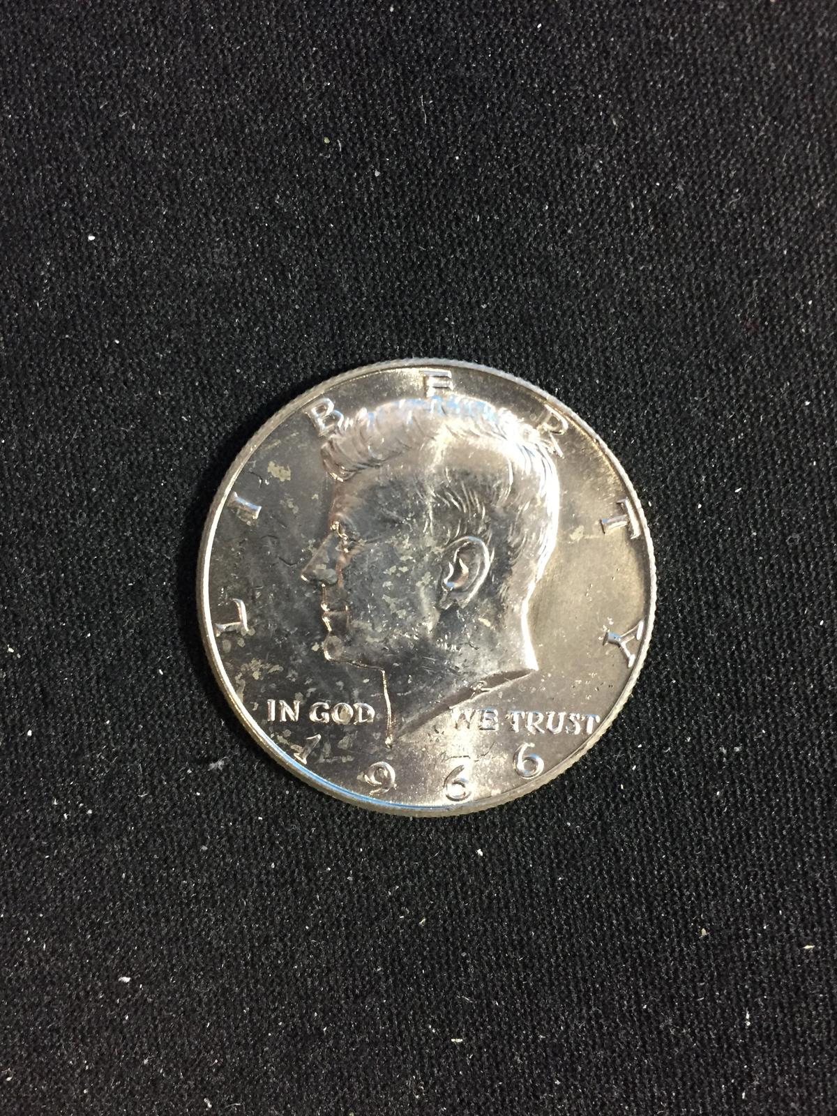 1966 United States Kennedy Half Dollar - 40% Silver Coin BU Grade