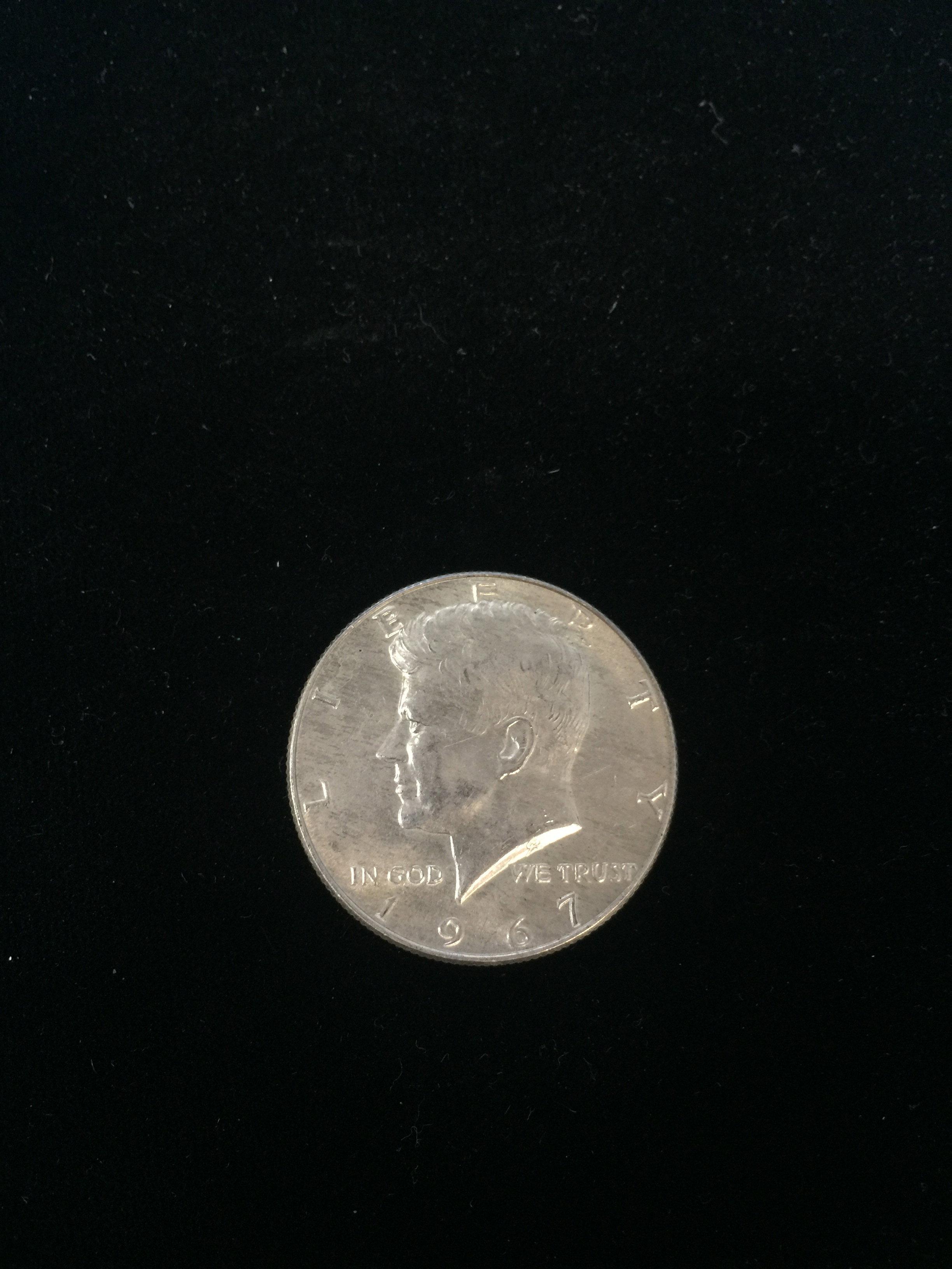 1967 United States Kennedy Silver Half Dollar - 40% Silver Coin