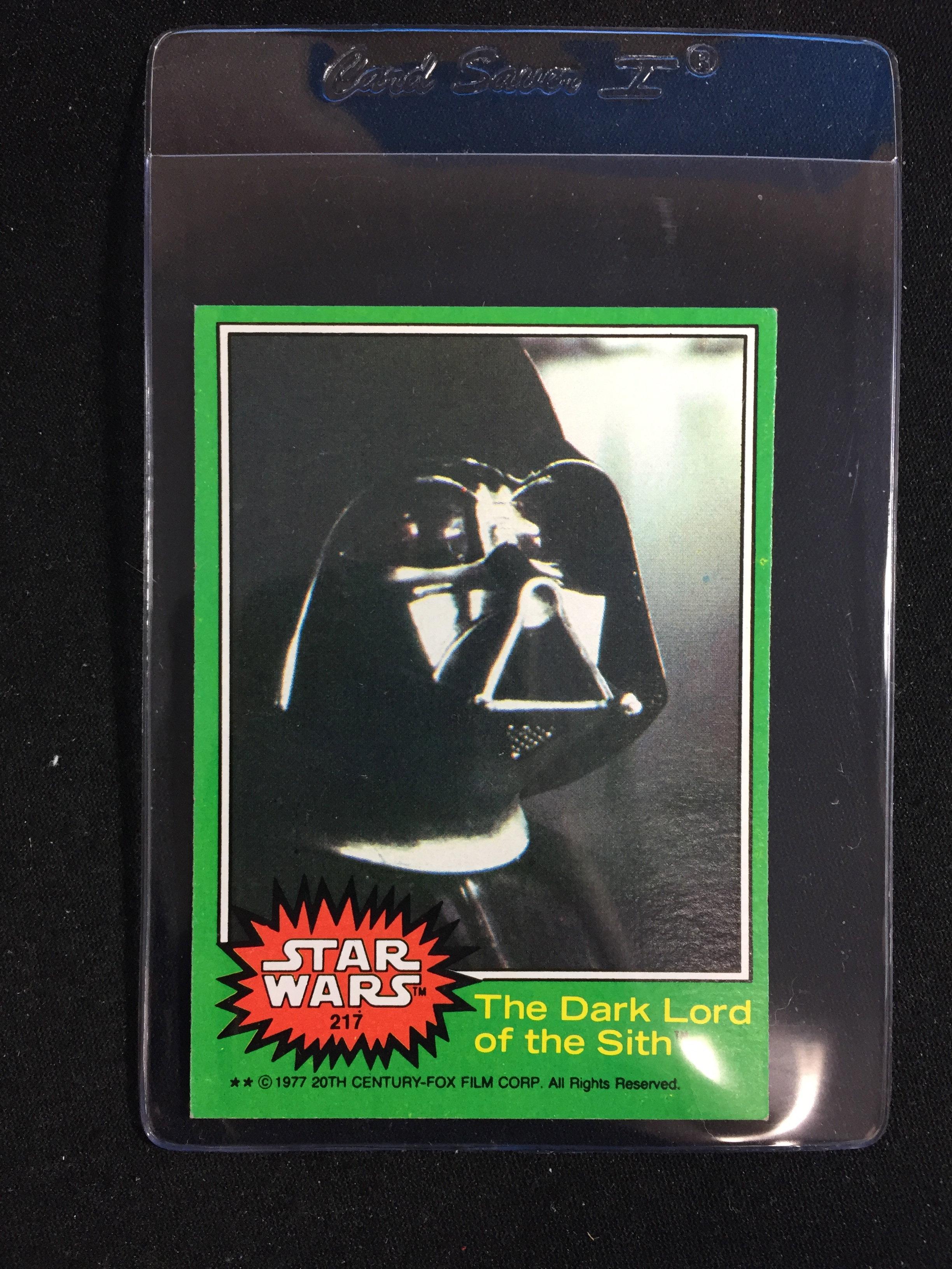 1977 Topps Star Wars Series 4 Card #217 The Dark Lord of the Sith