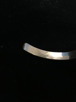 Vintage Sterling Silver & 14k Gold Fill Sergio Cuff Bracelet