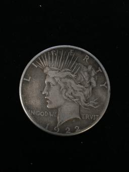 1922-S United States Silver Peace Dollar - 90% Silver Coin