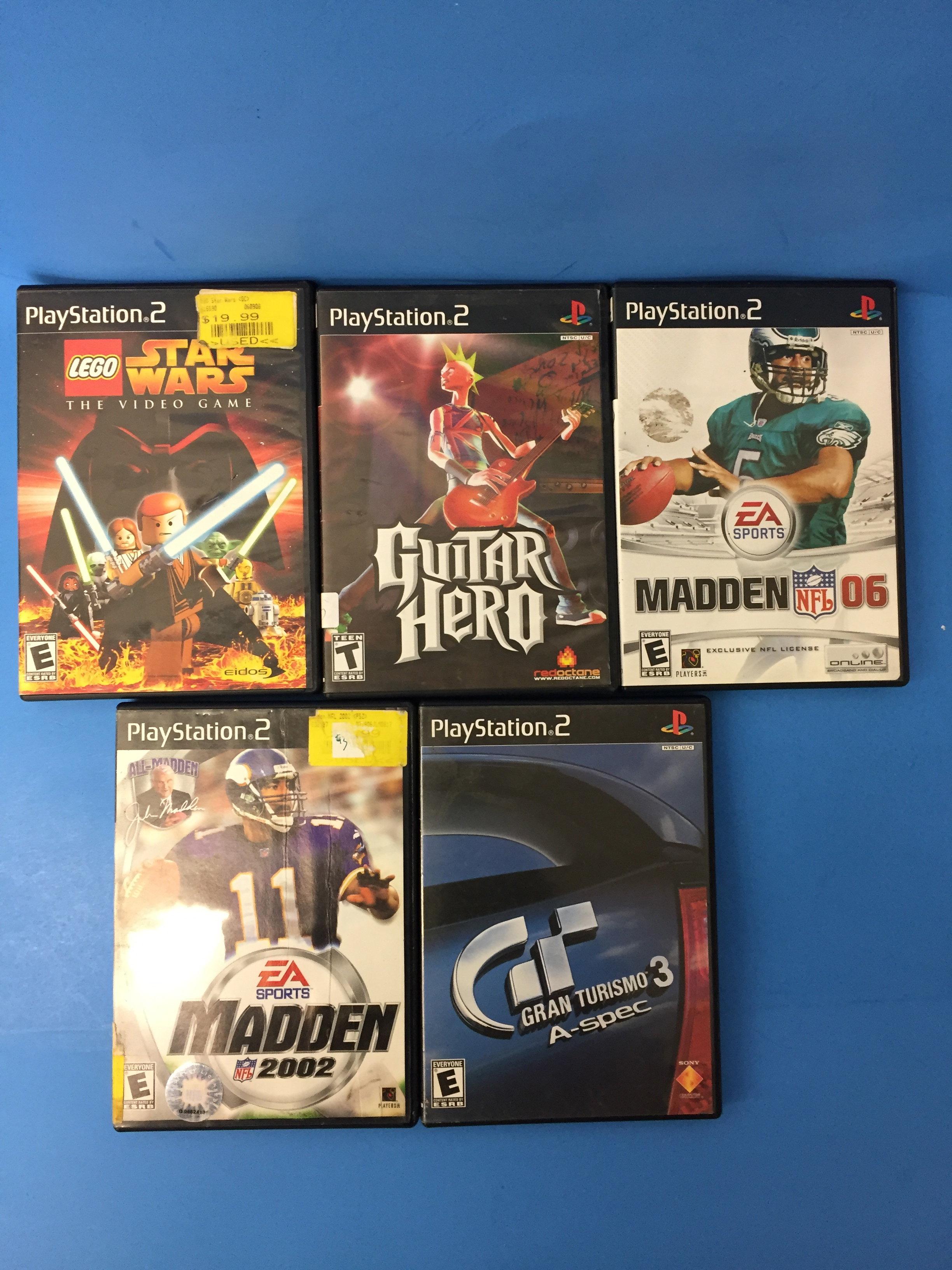 5 Count Lot of Playstation 2 PS2 Video Games