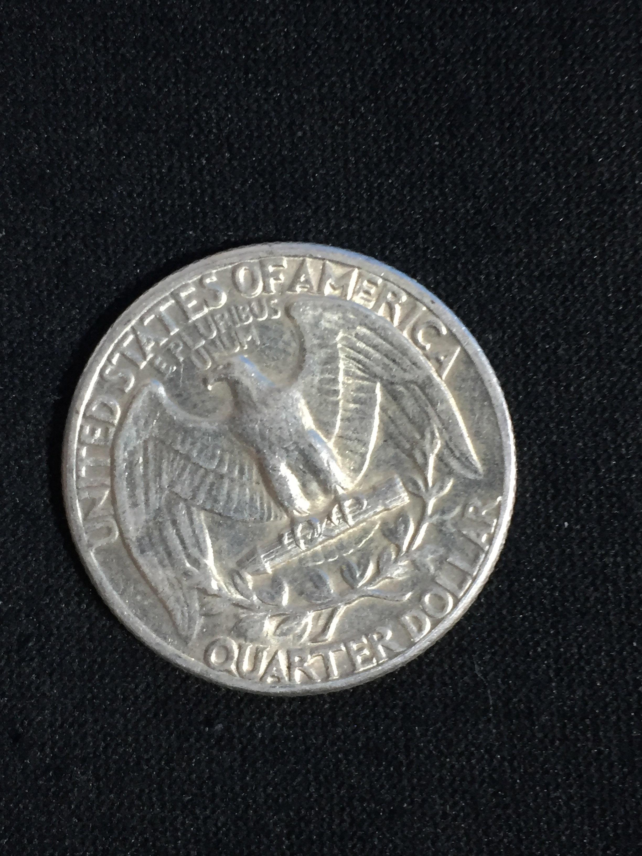 1964 United States Washington Quarter - 90% Silver Uncirculated BU Coin
