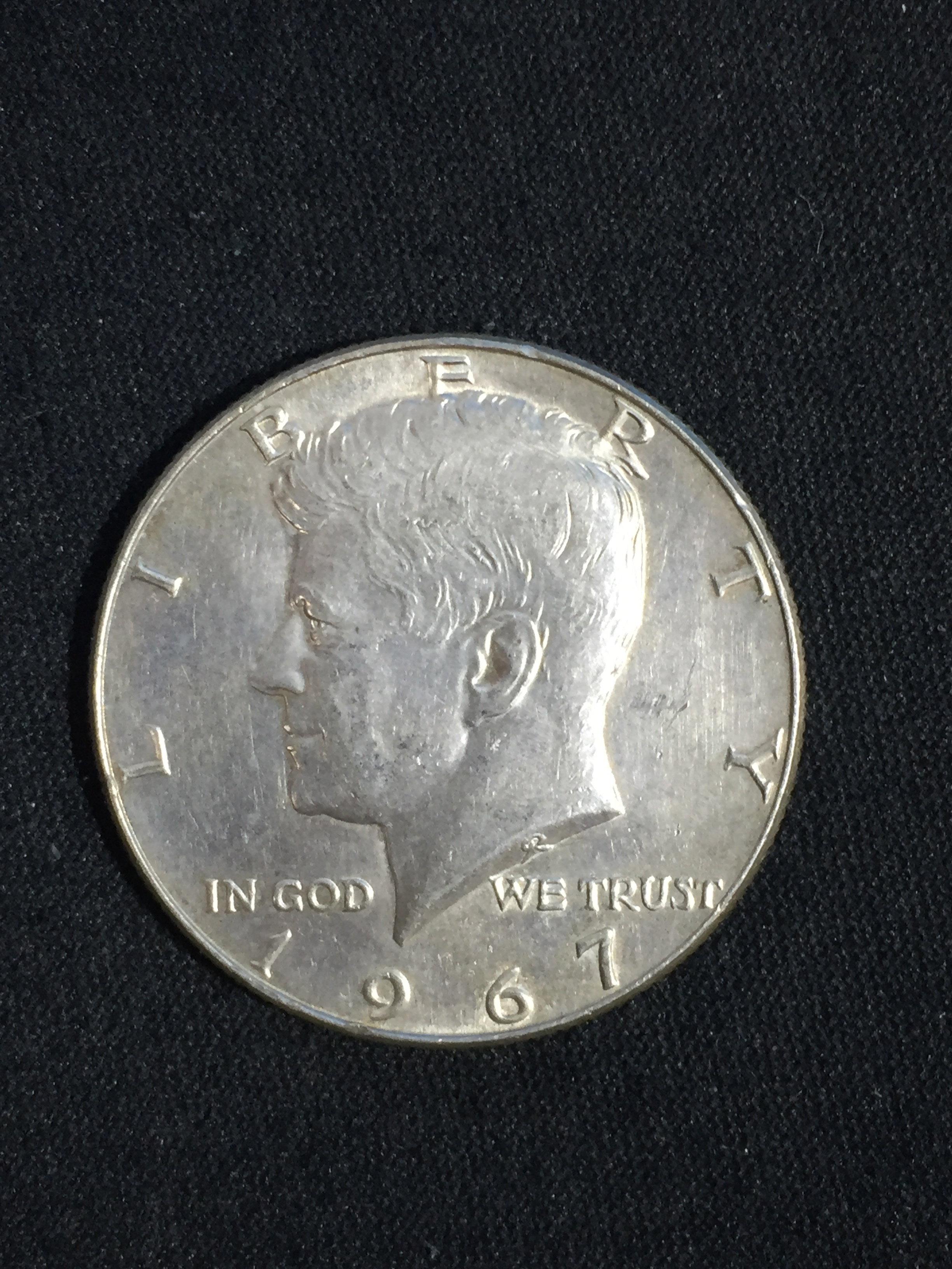 1967 United States Kennedy Half Dollar - 40% Silver Coin