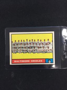 1961 Topps #159 Baltimore Orioles Team Card Baseball Card