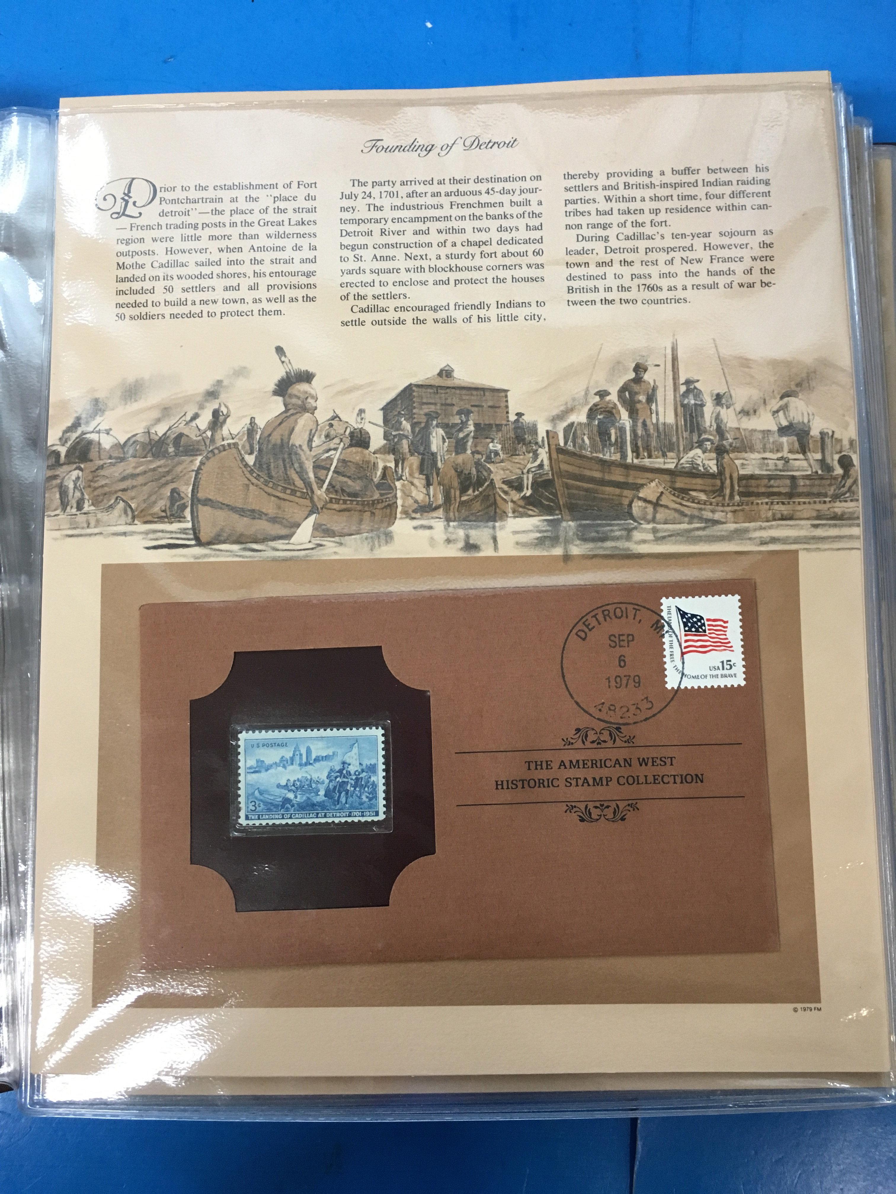 The American West Historic Stamp Collection - Founding of Detroit