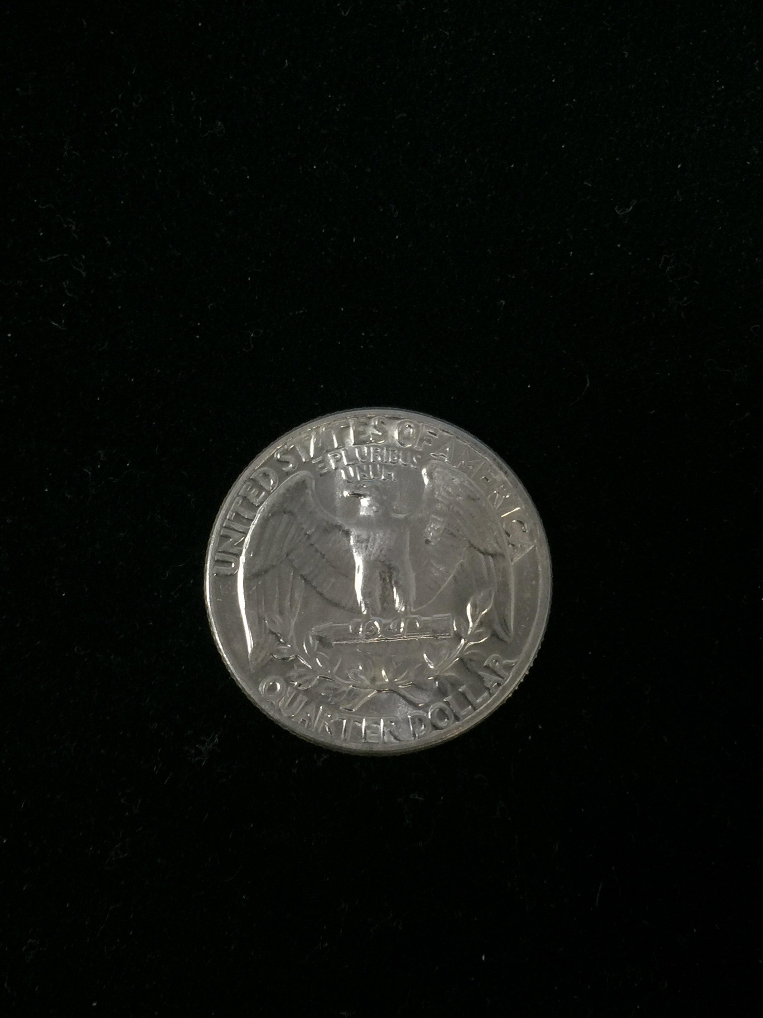 1964 United States Washington Quarter - 90% Silver Coin - BU Uncirculated Condition