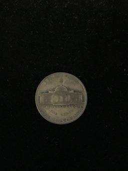 1945-P United States Jefferson Nickel WWII Issue - 35% Silver Coin