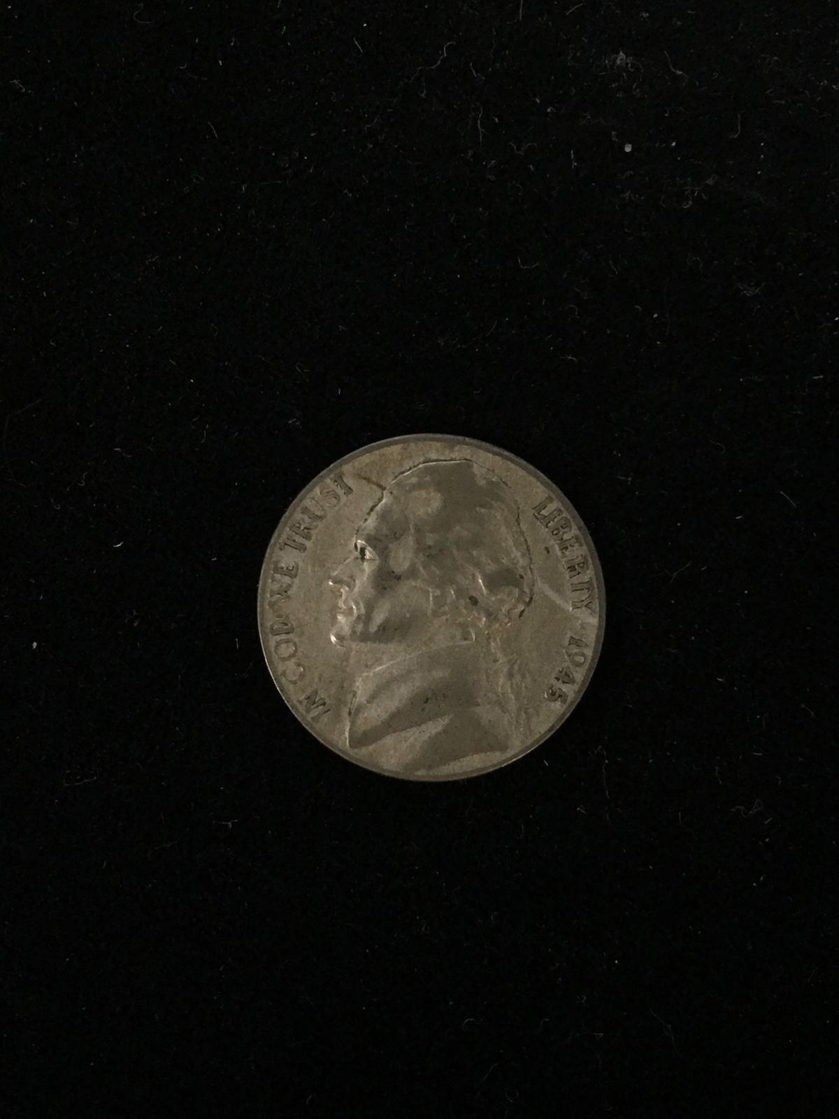 1945-S United States Jefferson Nickel WWII Issue - 35% Silver Coin