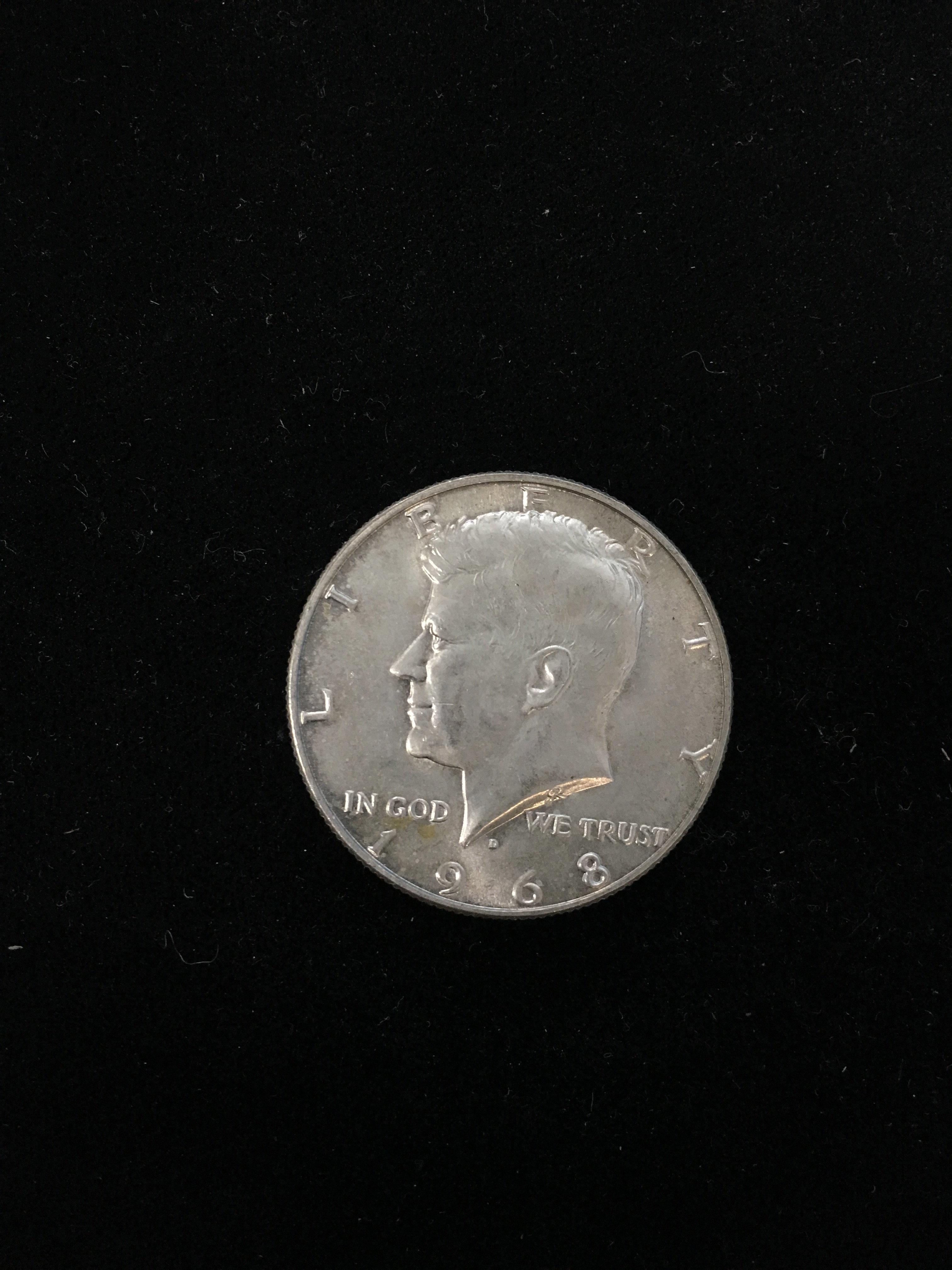 1968-D United States Kennedy Half Dollar - 40% Silver Coin