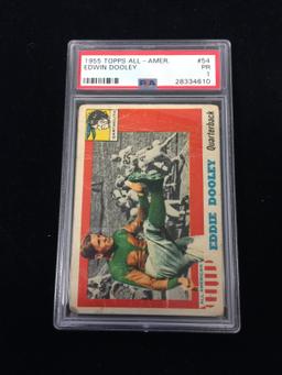 PSA Graded 1955 Topps All-American #54 Edwin Dooley Football Card