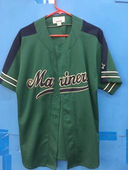 Starter Brand Seattle Mariners Button Up Teal Jersey - Size Adult Medium