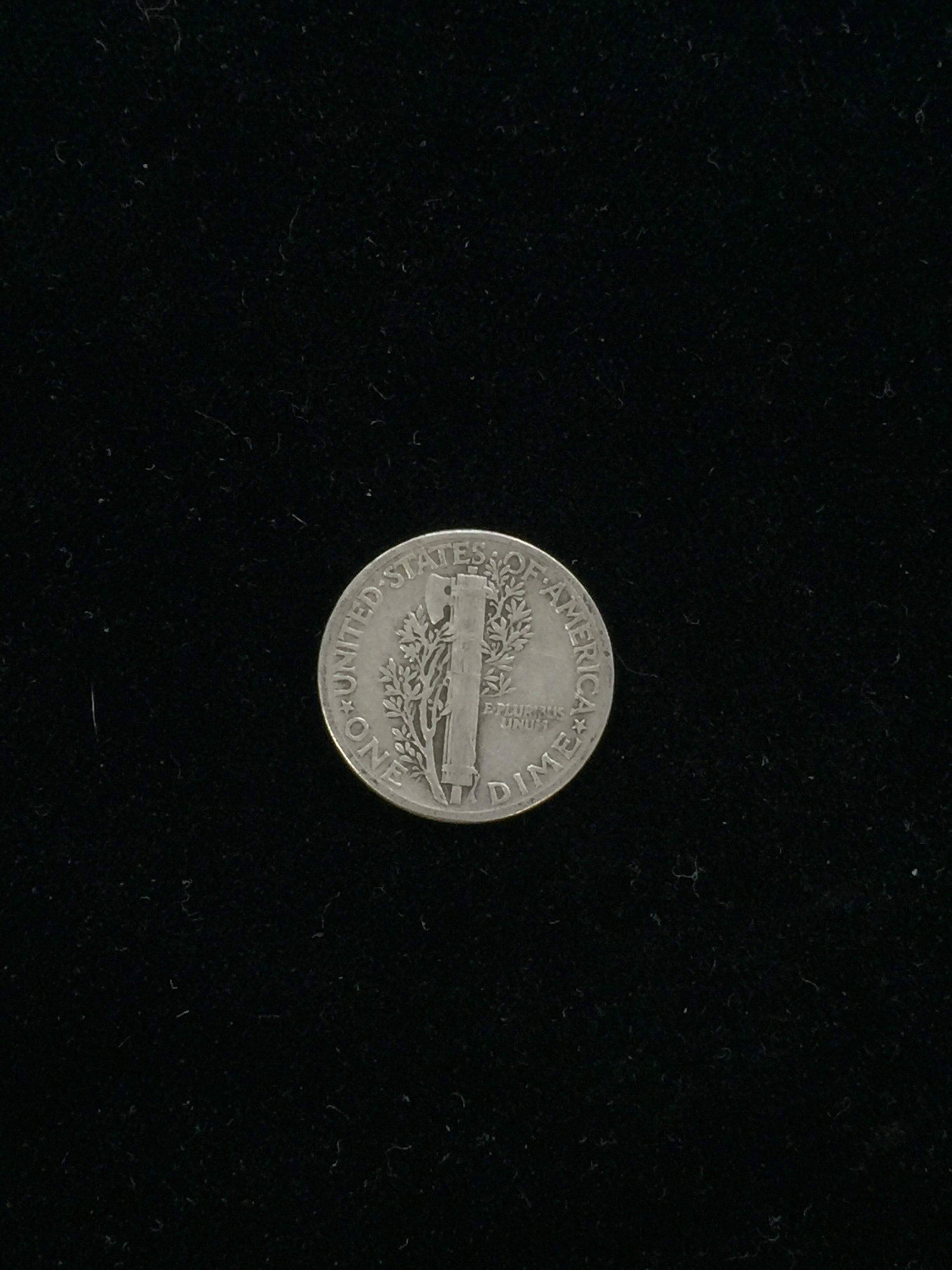 1944 United States Mercury Silver Dime - 90% Silver Coin