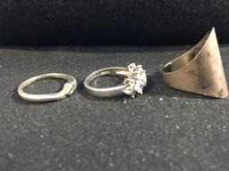 3 Sterling Silver Rings