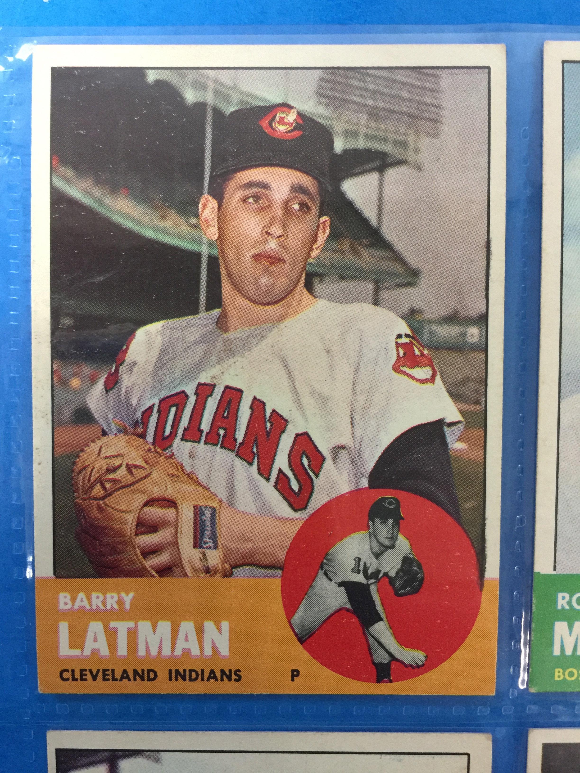 1963 Topps #426 Barry Latman Indians Baseball Card