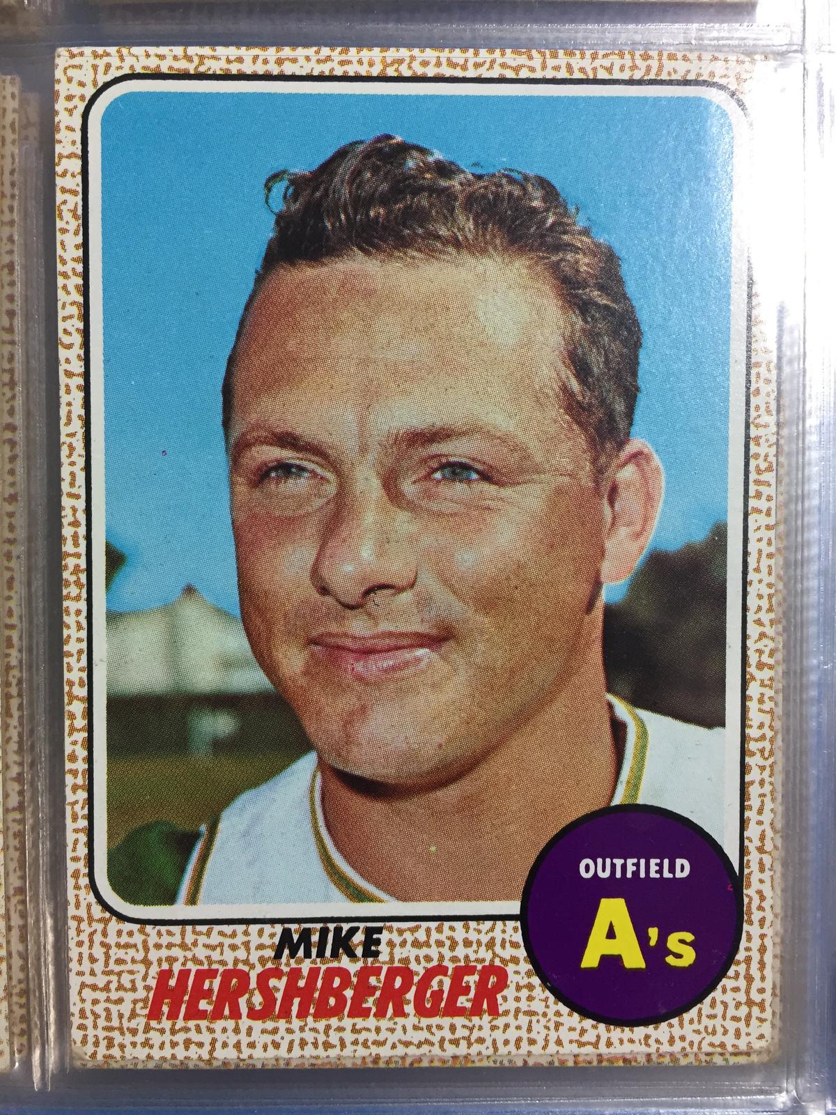 1968 Topps #18 Mike Hershberger A's