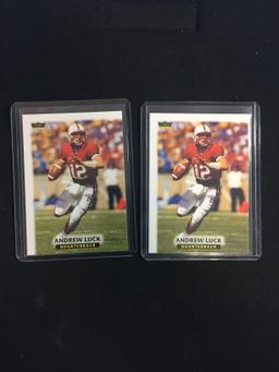 2 Card Lot of Rare 2010 Turf Andrew Luck College Football Cards