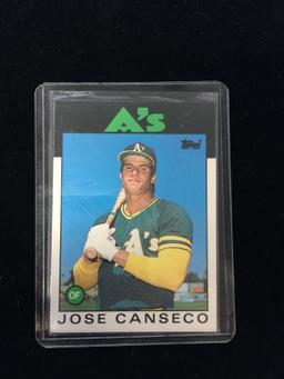 1986 Topps Traded #20T Jose Canseco Rookie Baseball Card