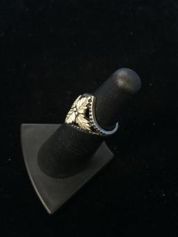 Sterling Silver Leaf Ring - Size 5