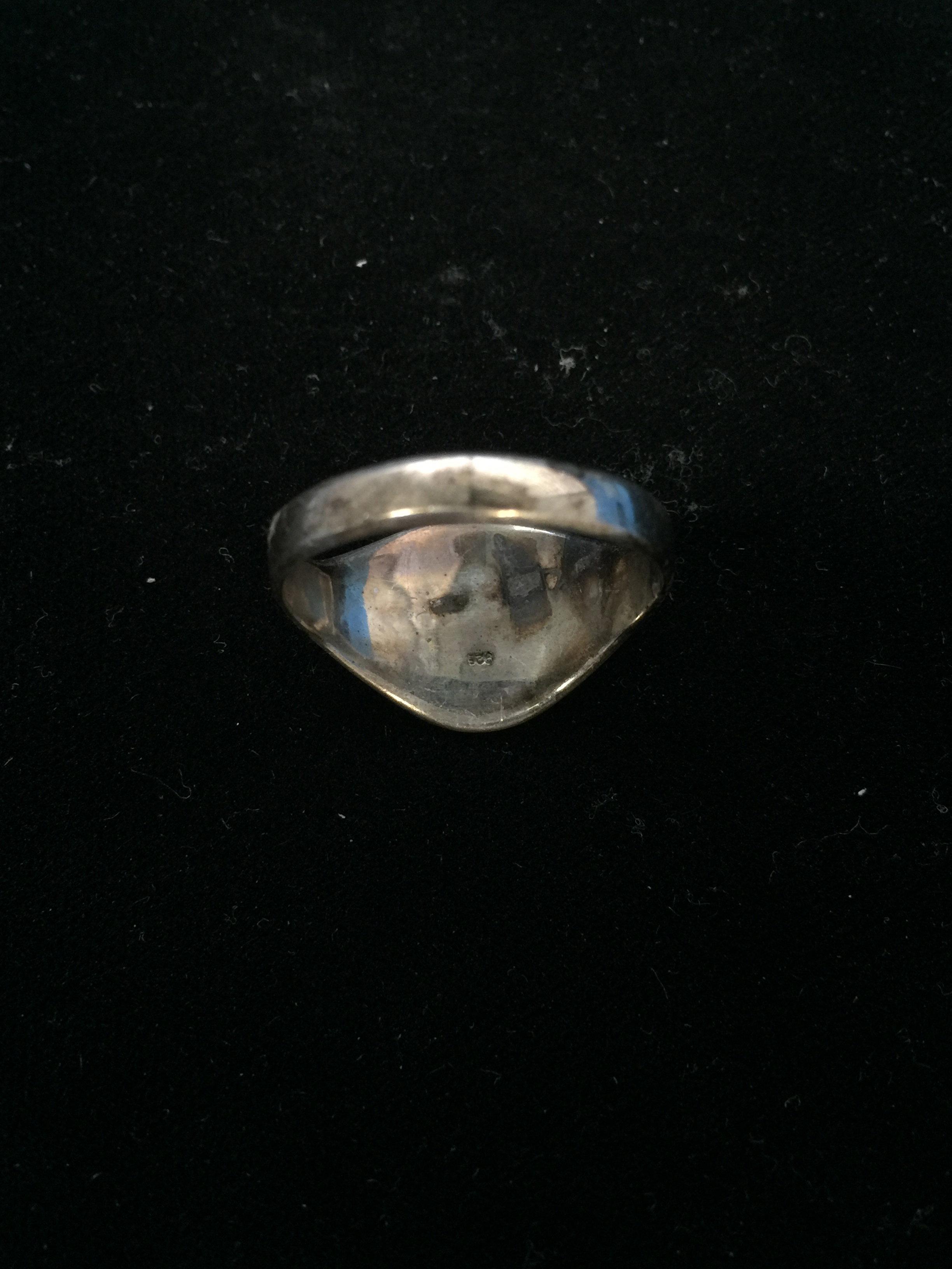 Vintage Sterling Silver Marijuana Leaf Ring - Size 11.75