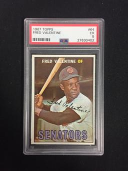 GRADED 1967 Topps #64 Fred Valentine Senators PSA 5 EX - A042