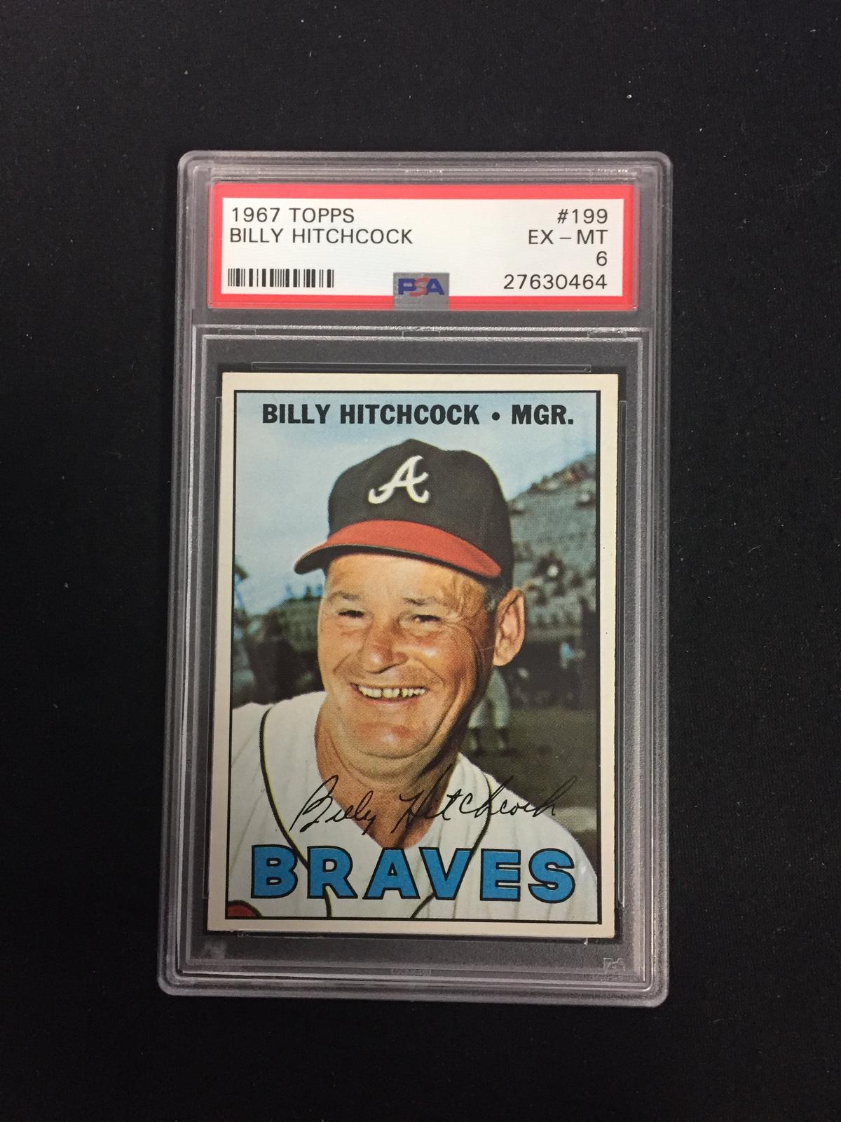 GRADED 1967 Topps #199 Billy Hitchcock Braves PSA 6 EXMT - A049