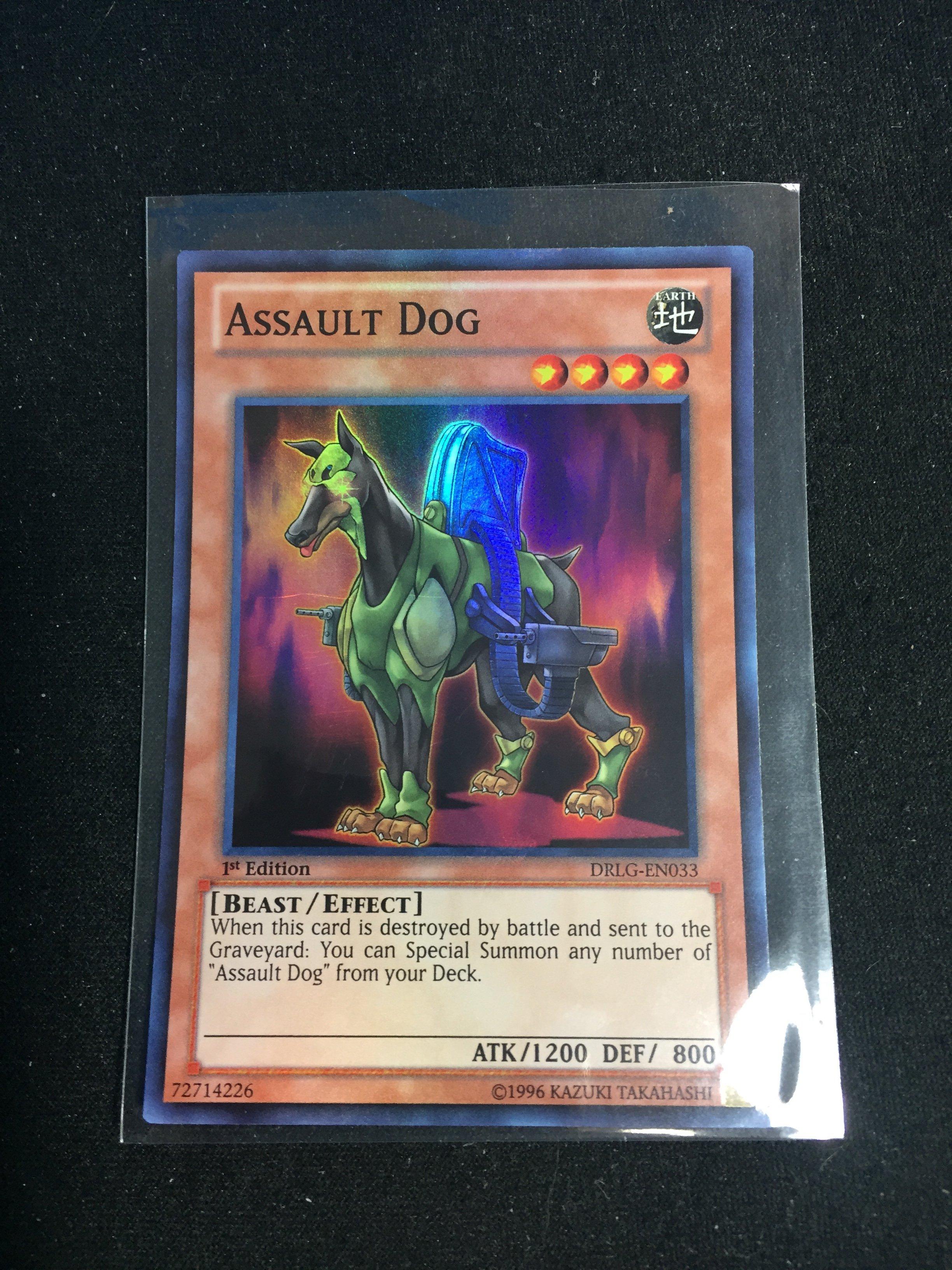 Holo Yu-Gi-Oh! Card - Assault Dog DRLG-EN033