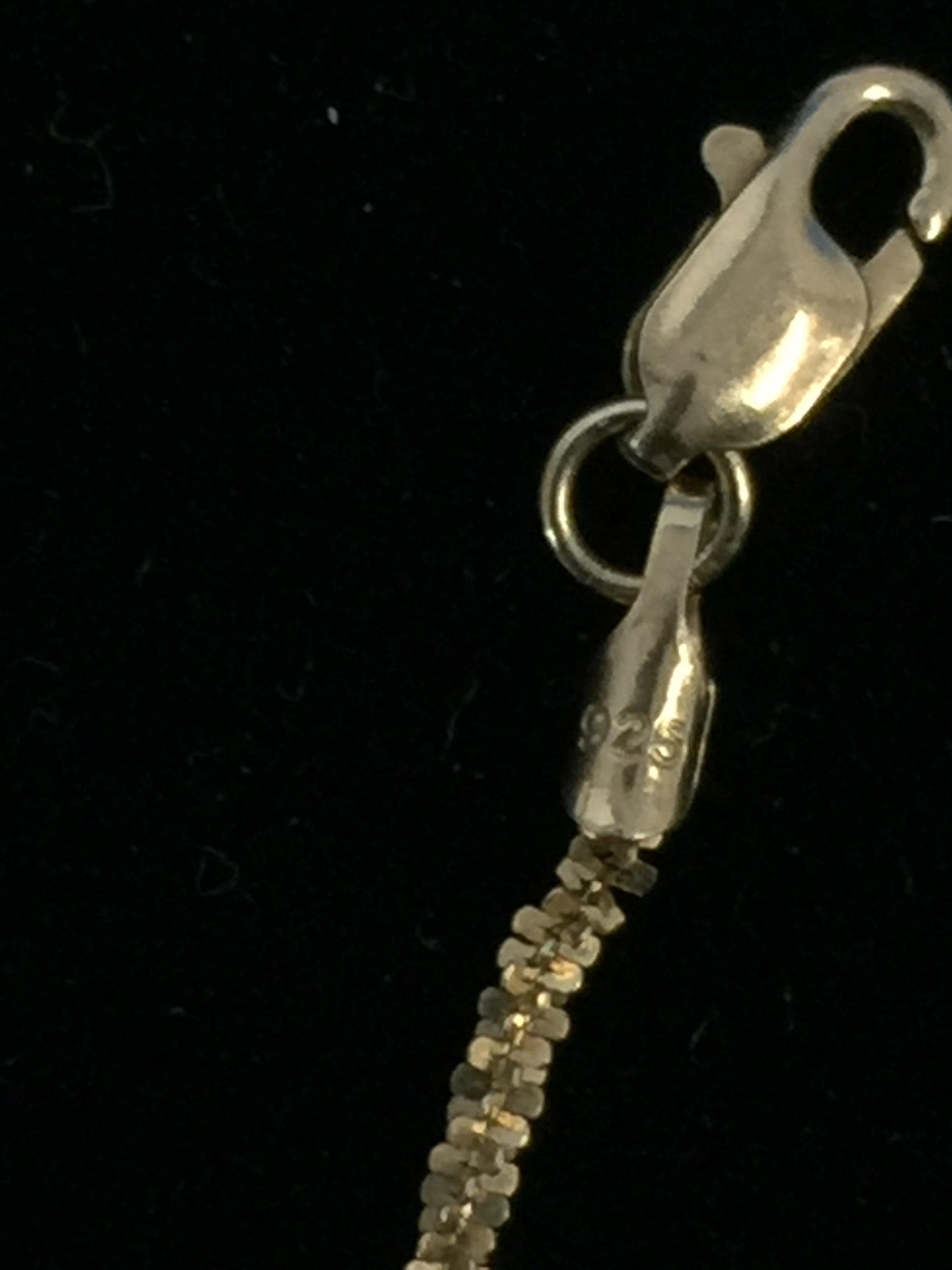 Multi Tone Sterling Silver Chain Necklace - 18"