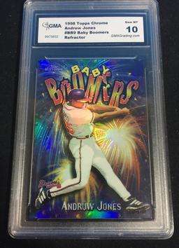 GRADED 1998 Topps Chrome BB Refractor Andruw Jones GMA 10 Gem Mint B124