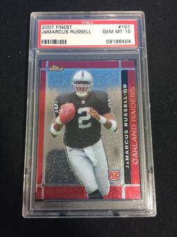 GRADED 2007 Finest #101 Jamarcus Russell RC PSA 10 Gem Mint B109