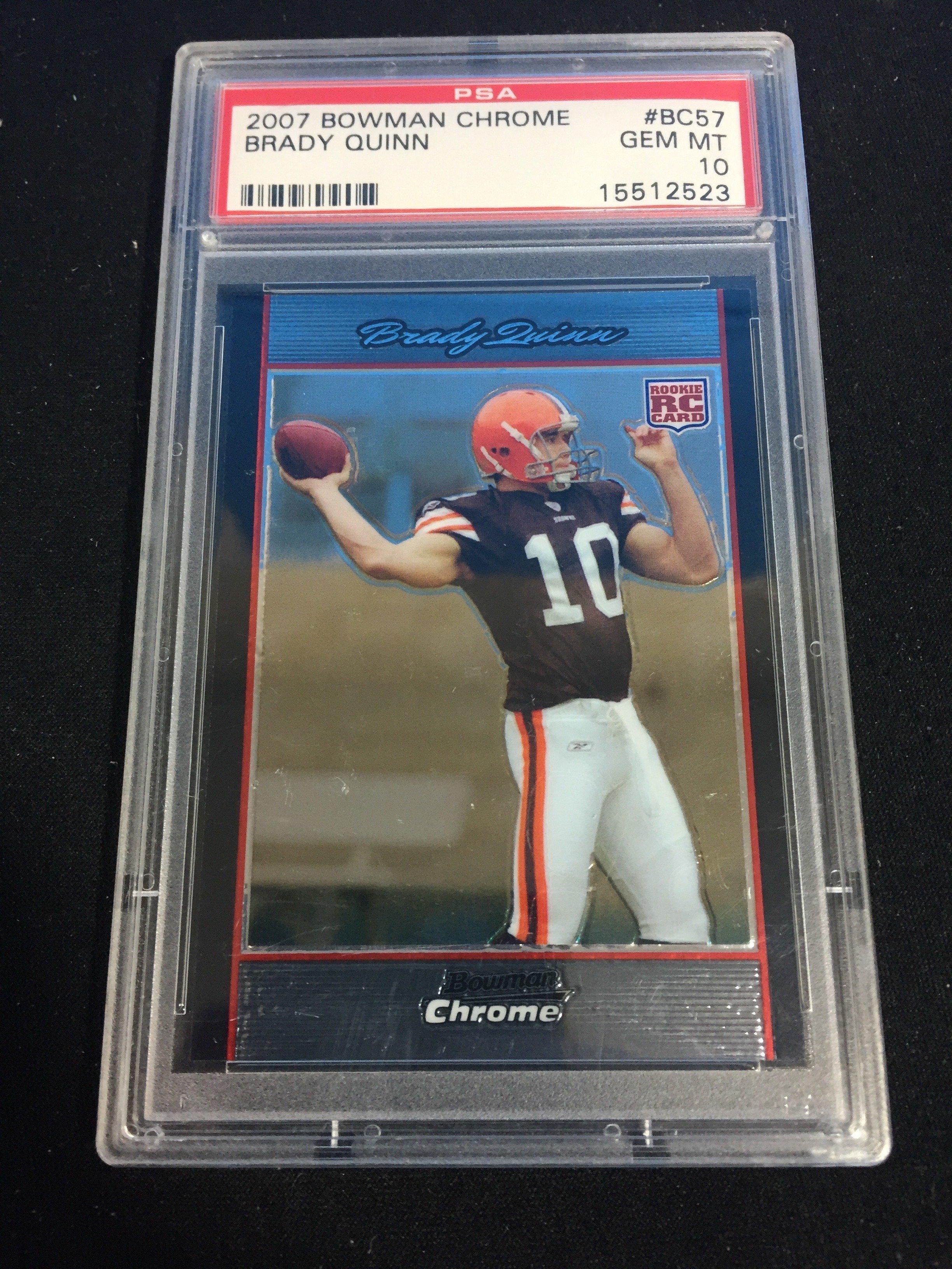 GRADED 2007 Bowman Chrome Brady Quinn RC PSA 10 Gem Mint B116