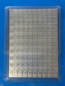 100 Grams .999 Fine Silver Sealed Valcambi Suisse Silver Bullion CombiBar Bar