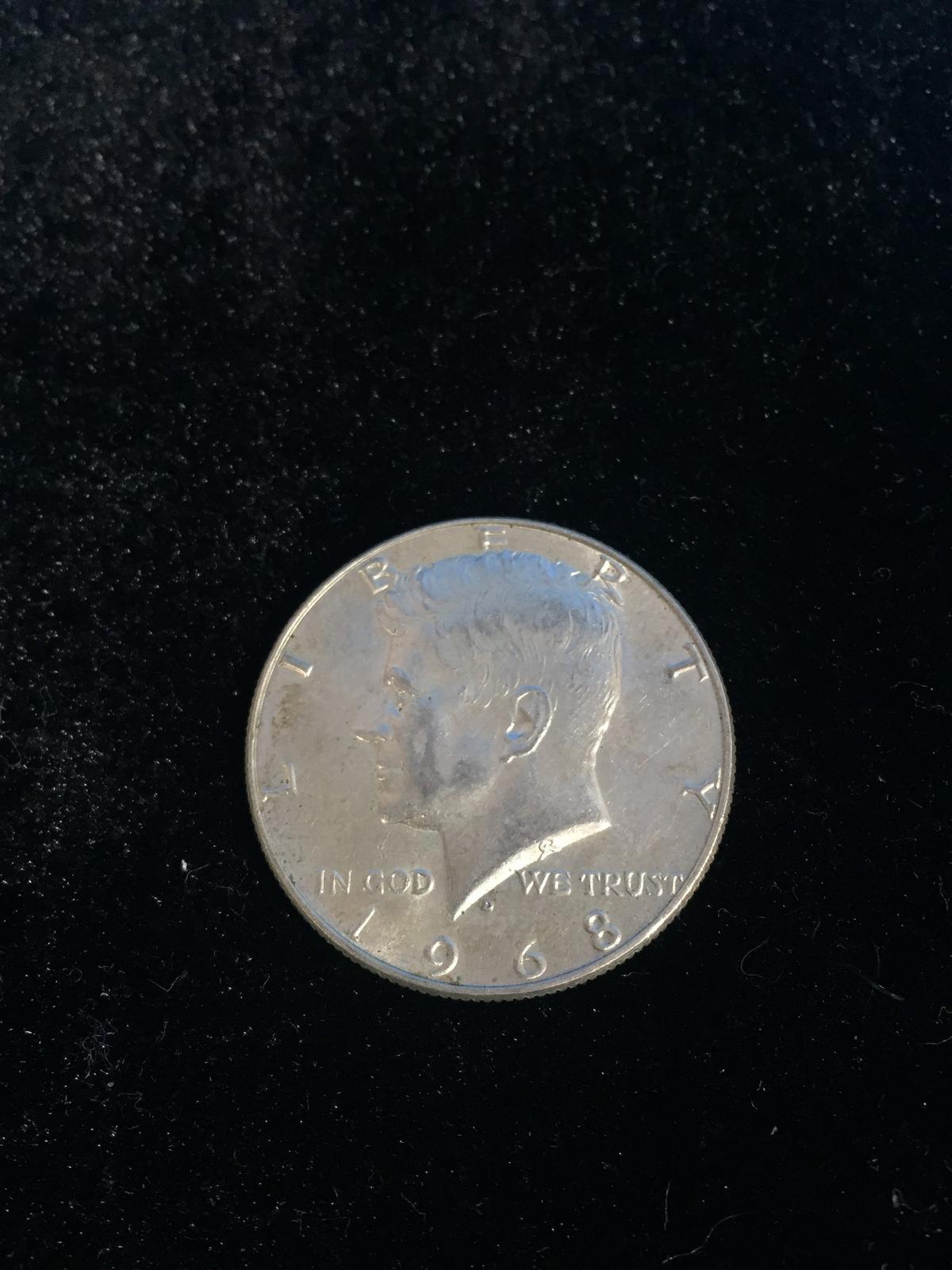 1968-D United States Kennedy Half Dollar - 40% Silver Coin