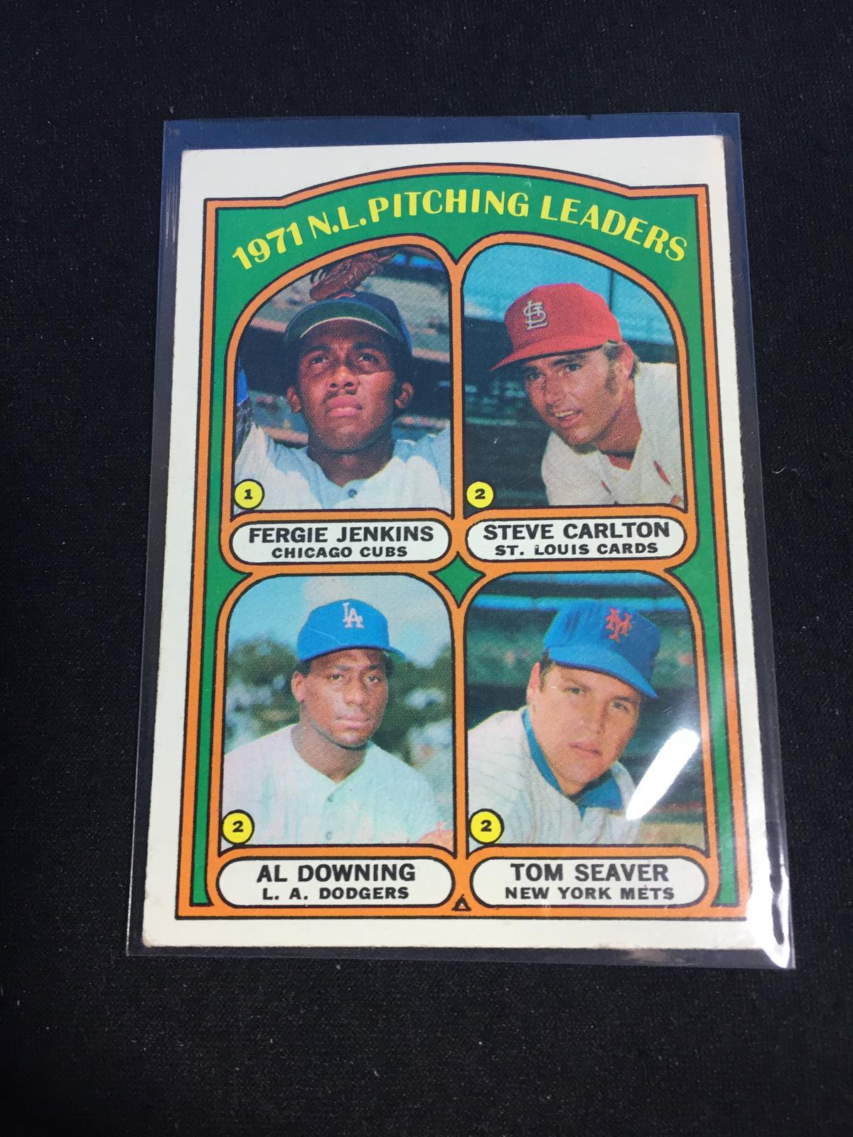 1972 Topps #93 NL Pitching Leaders - Steve Carlton & Tom Seaver