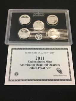 2011 United States Mint America The Beautiful Quarters Silver Proof Set