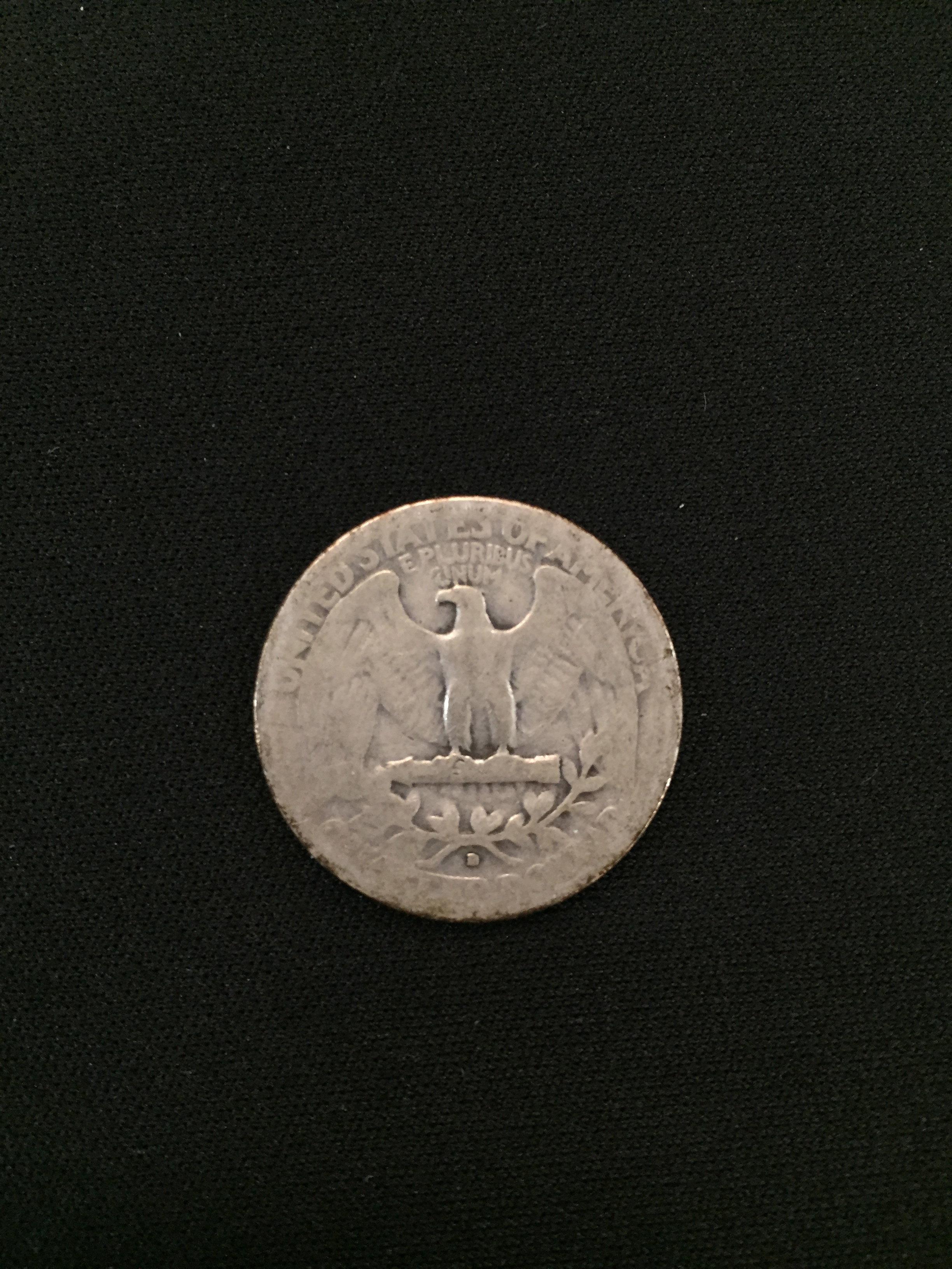 1937-D United States Washington Quarter - 90% Silver Coin