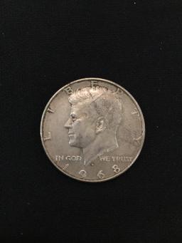 1968-D United States Kennedy Half Dollar - 40% Silver Coin