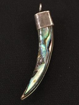 Sterling Silver & Abalone Claw Pendant