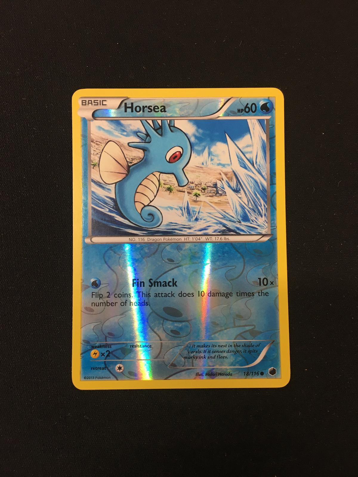 Pokemon Horsea Reverse Holo Card 18/116