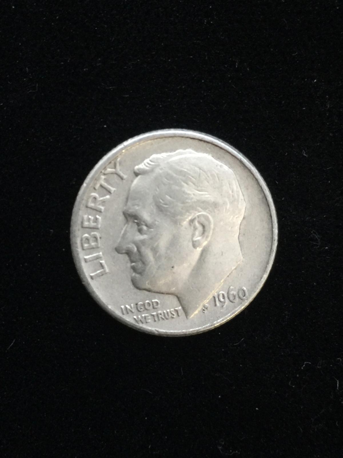 1960-D United States Roosevelt Dime - 90% Silver Coin