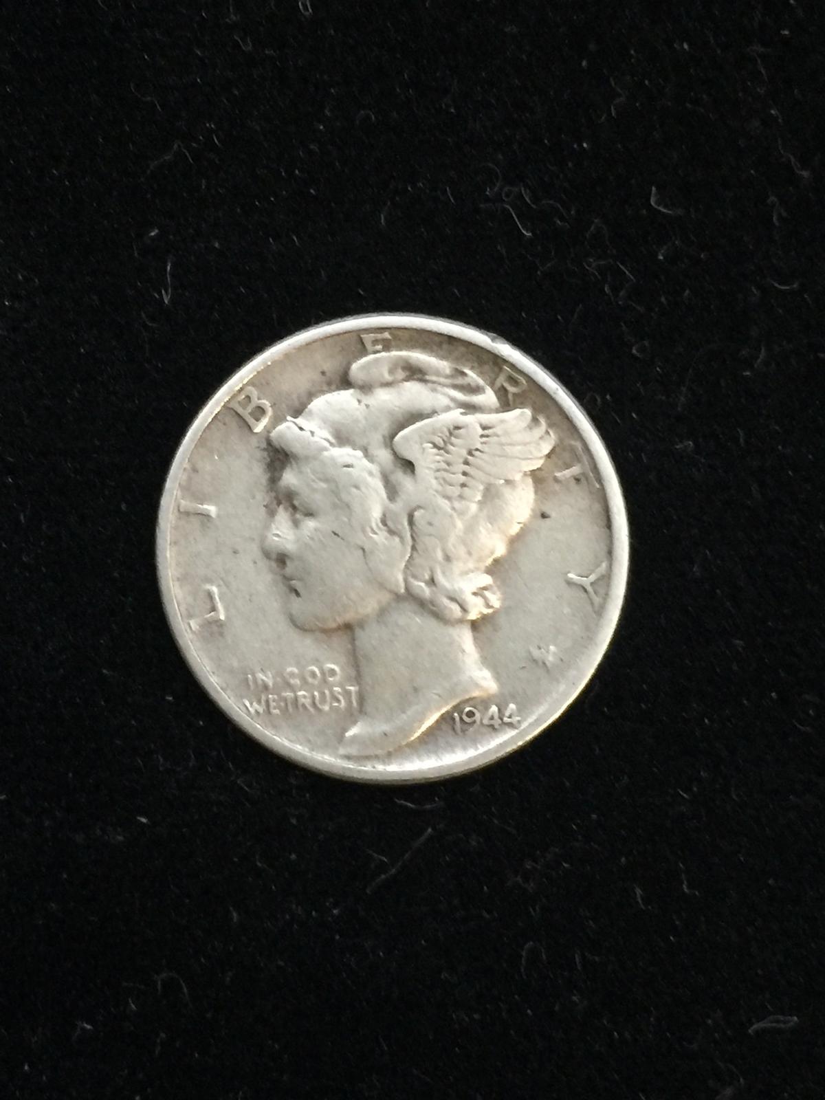 1944 United States Mercury Dime - 90% Silver Coin