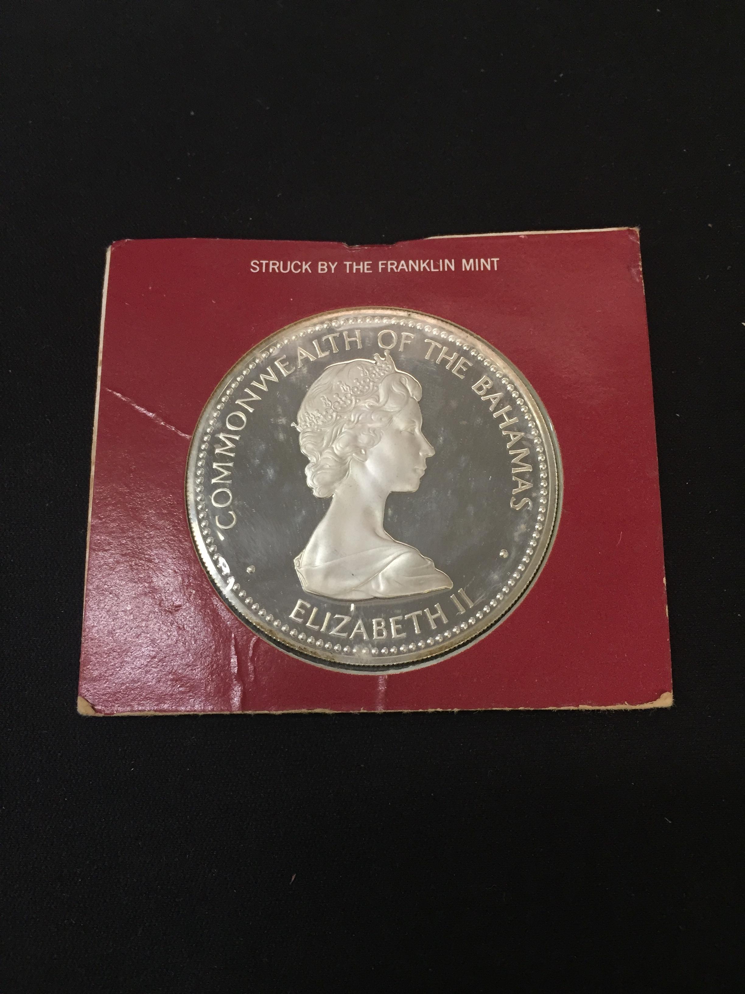 1973 Commonwealth of the Bahamas Silver Foreign Coin - 92.5% Silver Coin - 1.4795 ASW