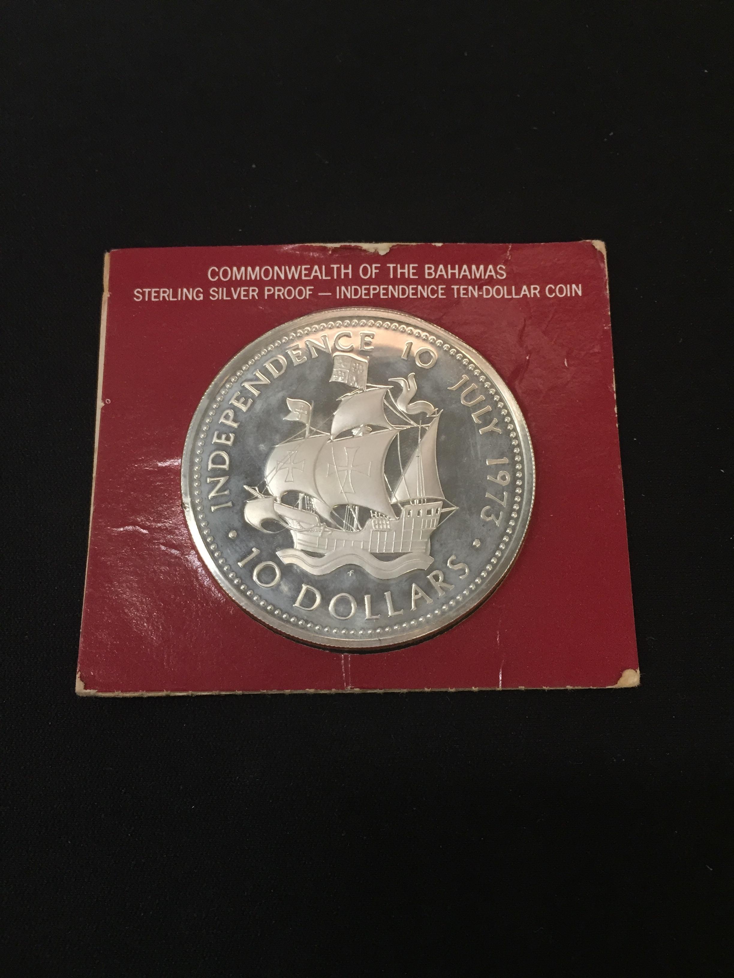 1973 Commonwealth of the Bahamas Silver Foreign Coin - 92.5% Silver Coin - 1.4795 ASW