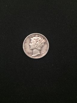 1942-United States Mercury Dime - 90% Silver Coin