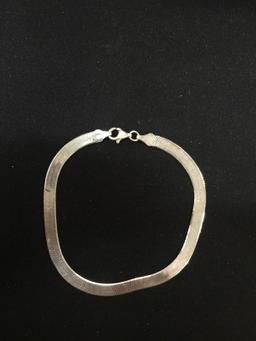 Sterling Silver 8" Omega Bracelet