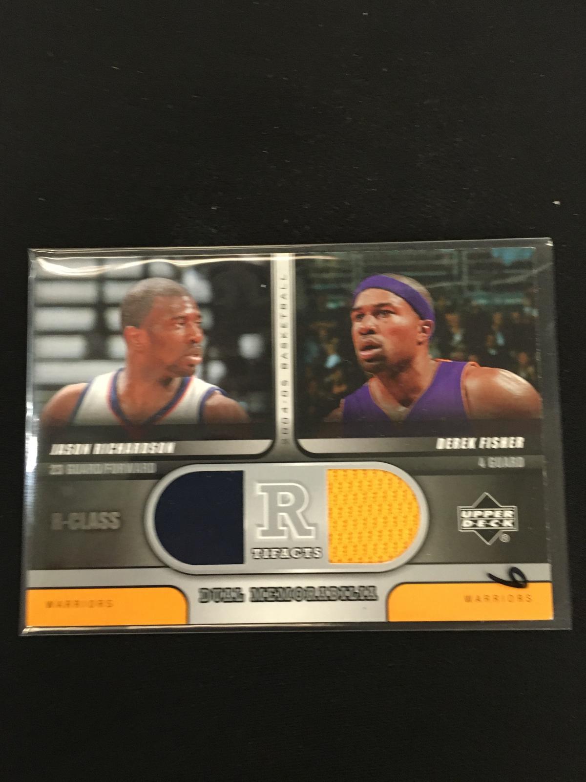 2004-05 Upper Deck R Tifacts Derek Fisher & Jason Richardson Dual Jersey Card