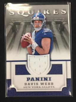 2017 Panini Squires Davis Webb Giants Rookie Jersey Card